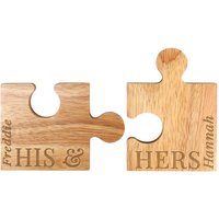 His & Hers Jigsaw Piece Set