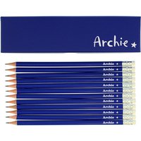 Star Box & 12 Blue HB Pencils