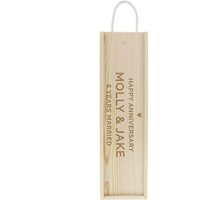 Love Heart Wooden Wine Bottle Box Light