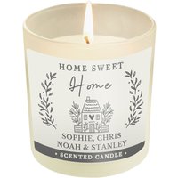 Personalised Memento Company Personalised HOME Scented Jar Candle in White