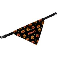 Personalised Memento Company Personalised Pumpkin Patch Dog Bandana in Black