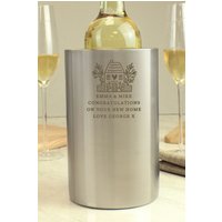 Personalised Memento Company Personalised House Wine Cooler in Metallic Silver