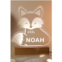 Fox Wooden Based LED Light
