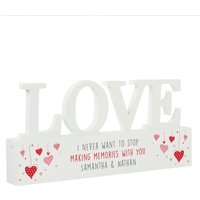 Red Hearts Wooden Love Ornament