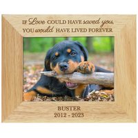 Personalised Memento Company Personalised Pet Memorial 6x4 Photo Frame in Brown
