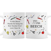 Personalised Memento Company Personalised School Teachers Mug in White