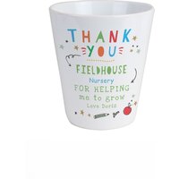 Personalised Memento Company Personalised Thank You Teacher Plant Pot in White