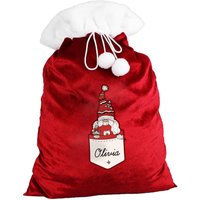 Personalised Memento Company Women's Personalised Gonk Family Red Christmas Sack - Female