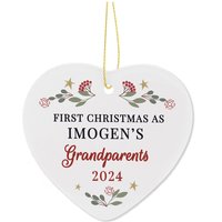 Personalised Memento Company Personalised First Christmas As Christmas Tree Decoration in Clear