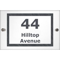 Personalised Memento Company Personalised Marble Acrylic House Sign in Clear