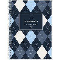 Personalised Memento Company Personalised A5 Golf Log Book in Navy
