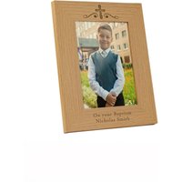 Religious Swirl 5x7 Oak Finish Photo Frame