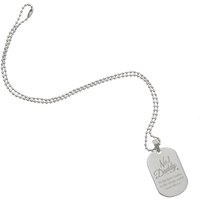 No.1 Daddy Stainless Steel Dog Tag Necklace Metallic