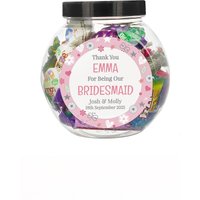 Personalised Memento Company Women's Personalised Bridesmaid Sweet Jar in Clear