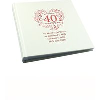 40th Ruby Wedding Anniversary Photo Album
