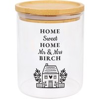 Personalised Memento Company Personalised Home Glass Storage Jar in Clear