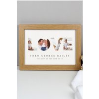 Personalised Memento Company Personalised LOVE Photo Upload A4 Oak Framed Print in Light Oak