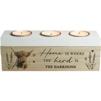 Highland Cow Triple Tea Light Box Light