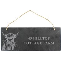 Highland Cow Slate Sign