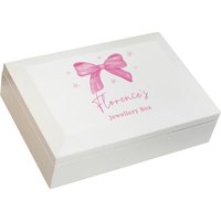 Personalised Memento Company Women's Personalised Bow Jewellery Box in White