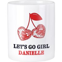 Personalised Memento Company Women's Personalised Cherry Make Up Brush Holder in White