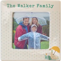 Personalised Memento Company Women's Personalised Puddle Duck Ceramic 4x4 Frame in Beige
