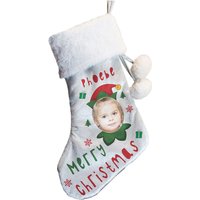 Photo Upload Elf Christmas Stocking