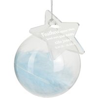 Memorial Feather Bauble Clear