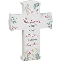Christmas Wooden Cross Ornament
