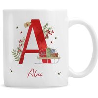 Christmas Initial Mug