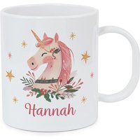 Unicorn Christmas Plastic Mug
