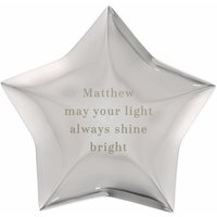 Engraved Star Trinket Box Metallic