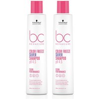 Schwarzkopf BC Clean DOUBLE Color Freeze Silver Shampoo 250ml in White
