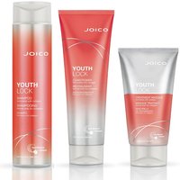 JOICO YouthLock Shampoo 300ml, Conditioner 250ml & Treatment Masque 150ml PACK in Clear