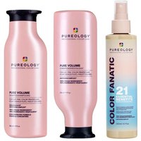 Pureology Pure Volume Shampoo 266ml, Pure Volume Conditioner & Color Fanatic Multi-Tasking Spray 200ml Pack in Clear