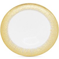 Neel Blue 33cm Set of 12 Charger Plates Trim Glass Plates for Dinner Table Decoration in Gold