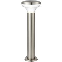 Loops Outdoor Post Bollard Light Marine Steel 0.5m LED Garden Driveway Foot Path Lamp in Metallics