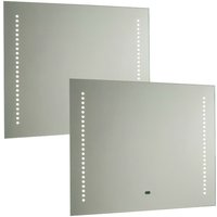 Loops 2 PACK IP44 LED Bathroom Mirror 50cm x 60cm Vanity Light IR Switch Shaver Socket | Size: 50 cm x 60 cm