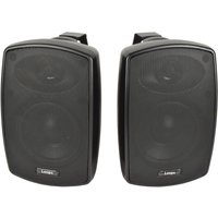 Loops 2x 4" 60W Black Outdoor Rated Speakers 8 OHM Weatherproof Wall Mounted HiFi