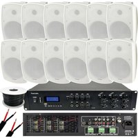 Loops 1200W LOUD Outdoor Bluetooth System 12x White Speaker Weatherproof Music Player