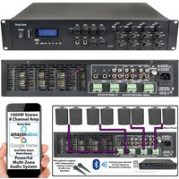 Loops 1600W LOUD Outdoor Bluetooth System 16x 140W Black Speaker Weatherproof Music Player