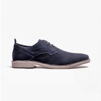 Popps Men's JONAS Suede Lace-Up Desert Shoes in Navy | Size: 8