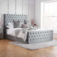Birlea Grey Fabric Ottoman Bed Frame Storage Marquis Velvet | Size: King