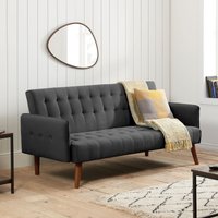 Birlea Grey Fabric Sofa Bed Hudson Bed Settee Contemporary in Charcoal