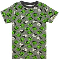 Minecraft Boy's Kids Short Sleeved T-Shirt (Green) in Green | Size: 9-10 Years