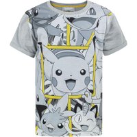 Pokemon Boy's Short Sleeved T-Shirt | Boys Grey | Officially Licensed Merch | Size: 3-4 Years