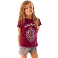 Harry Potter Girl's Kids Short Sleeve Short Leg Pyjama Set (Purple) in Purple | Size: 11-12 Years