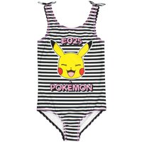 Pokemon Girl's Kids 1 Piece Swimming Costume (Black) in Black | Size: 7-8 Years