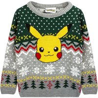 Pokemon Boy's Kids Christmas Jumper (Grey) in Grey | Size: 9-10 Years