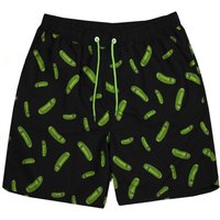 Rick & Morty Men's Swim Shorts | Black | Official Merch | Size: Medium